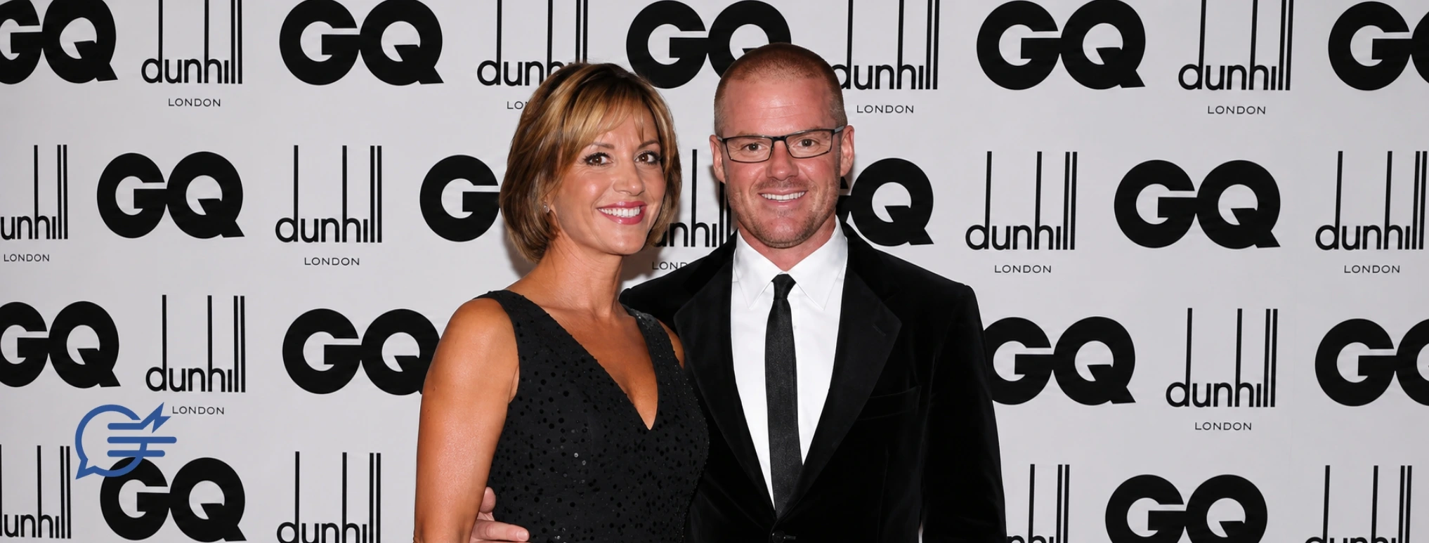 Zanna Blumenthal and her former husband Heston Blumenthal attending a red carpet event together.
